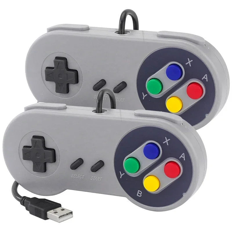 Retro Gaming Raspberry Pi 5 - เกมแพดแบบมีสาย USB คอนโทรลเลอร์จอยสติ๊กสำหรับเล่นเกมย้อนยุค สำหรับ Linux Game