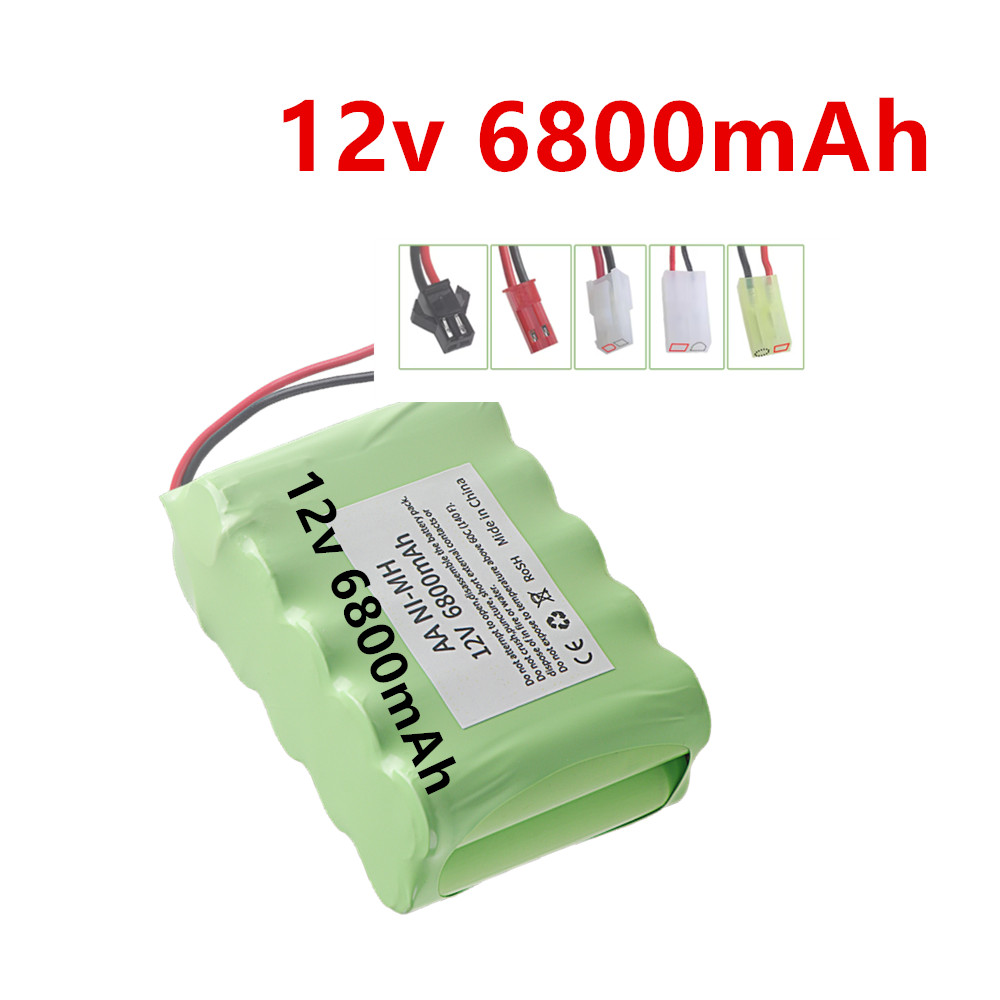 Rechargeable Battery Aa - 12v 6800mAh NI-MH แบตเตอรี่แบบชาร์จไฟได้พร้อม Tamiya/JST/SM สำหรับของเล่นไฟฟ้า