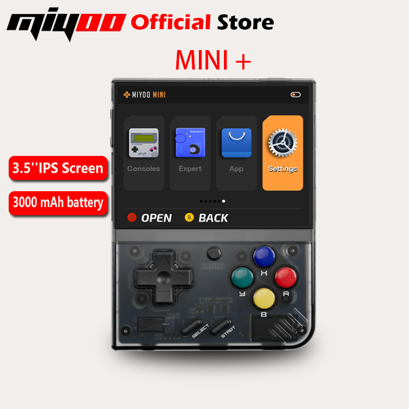 Retro Gaming Tablet - MIYOO Mini PlusแบบพกพาRetroคอนโซลเกมมือถือ3.5นิ้วIPS HDหน้าจอเด็กของขวัญระบบLinuxเกมคลาสสิกจําลอง