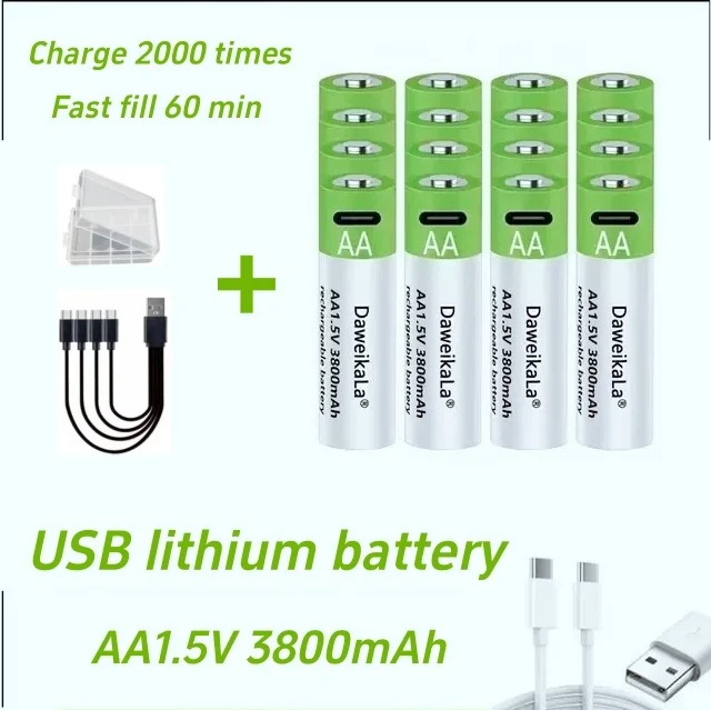 แบตเตอรี่ลิเธียมไอออนแบบชาร์จไ - Rechargeable Battery Aa บทวิจารณ์และราคา