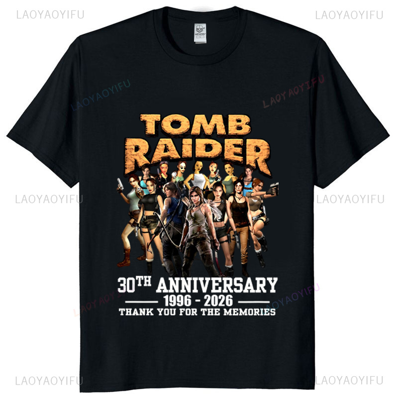 เสื้อยืดวินเทจทอมบ์ไรเดอร์ฉลอง - Retro Gaming T Shirt บทวิจารณ์และราคา