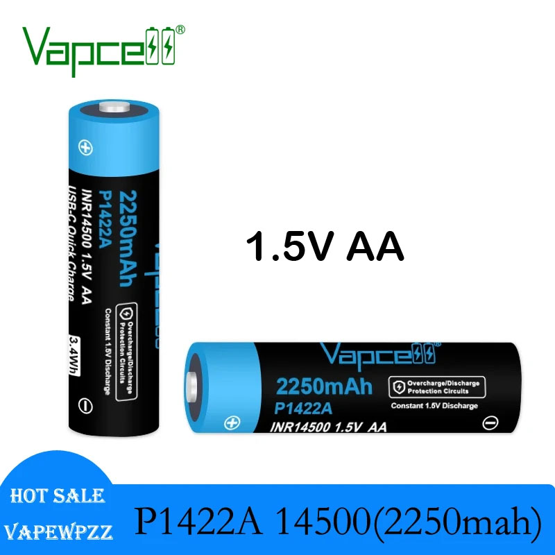 แบตเตอรี่ชาร์จ USB-C Vapcell P - Rechargeable Battery Aa บทวิจารณ์และราคา