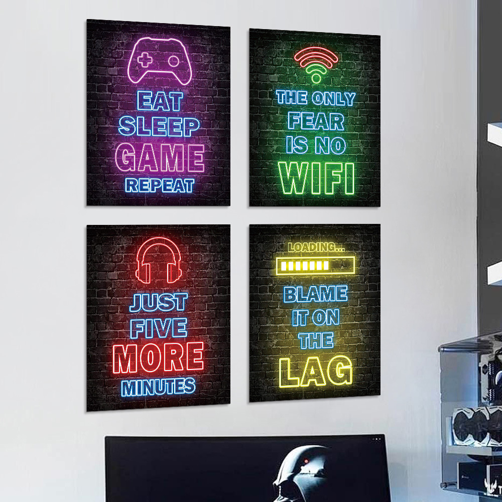   สติ๊กเกอร์ติดผนังลายตัวอักษร - Background Retro Gaming บทวิจารณ์และราคา