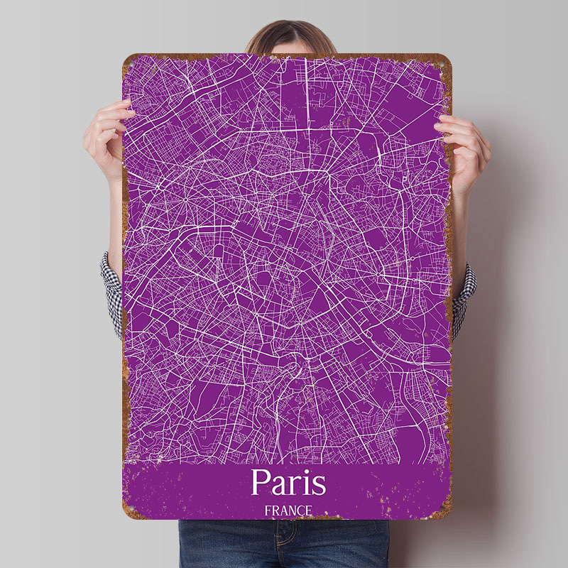 โปสเตอร์แผนที่เมืองปารีส พิมพ์ - Retro Gaming Paris บทวิจารณ์และราคา