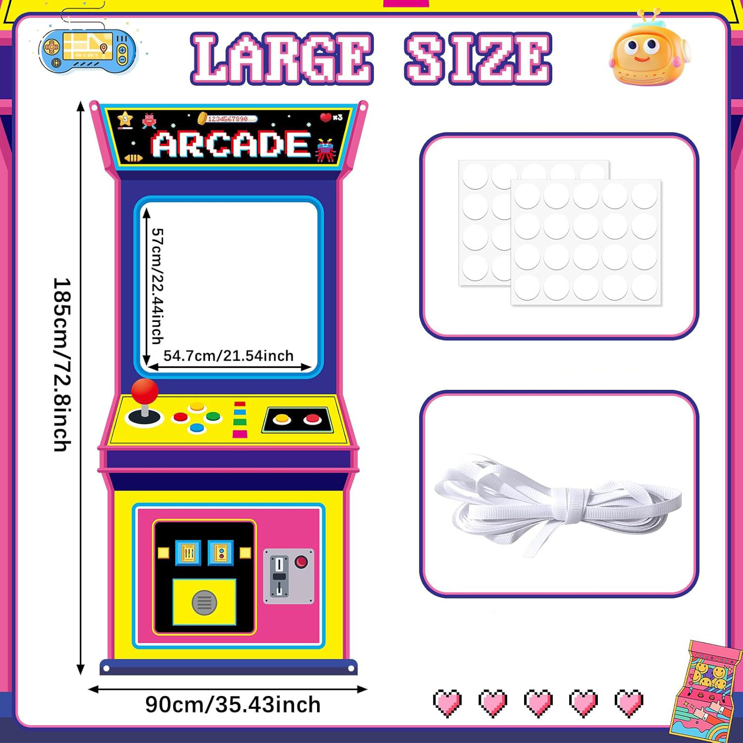 ฉากหลังถ่ายรูปเกมอาร์เคดสไตล์เ - Background Retro Gaming บทวิจารณ์และราคา