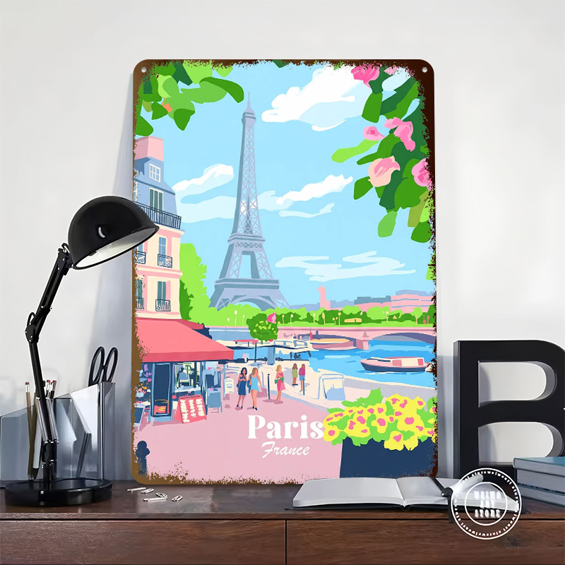 ป้ายโลหะวินเทจแบบกำหนดเองลายปา - Retro Gaming Paris บทวิจารณ์และราคา