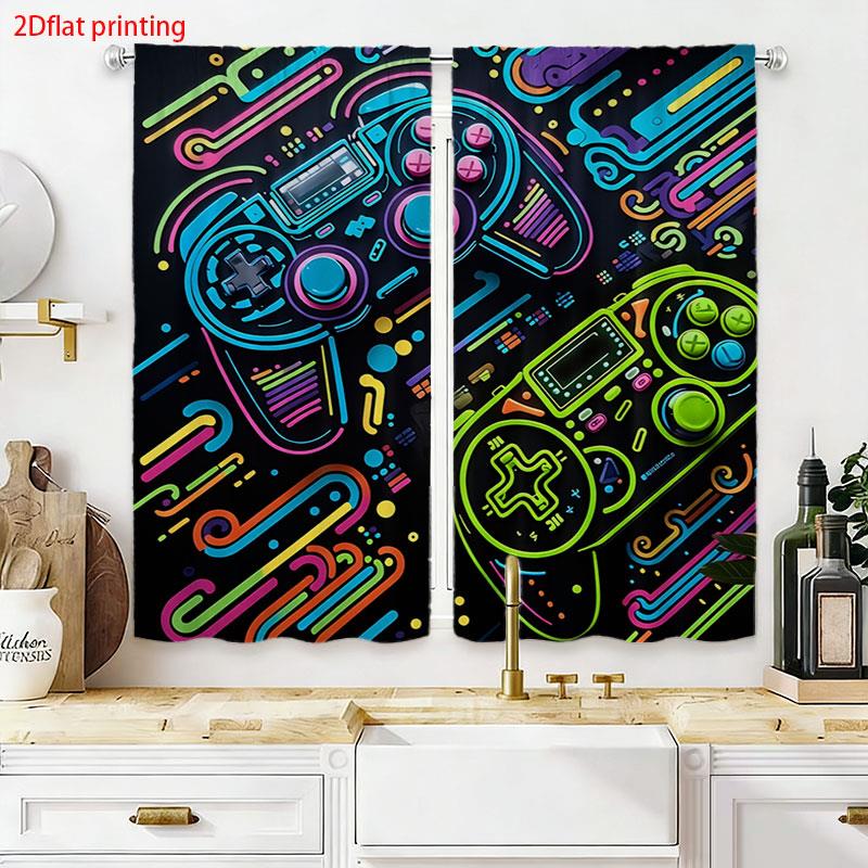 ผ้าม่านเกมมิ่ง 2 ชิ้น สไตล์นีอ - Background Retro Gaming บทวิจารณ์และราคา