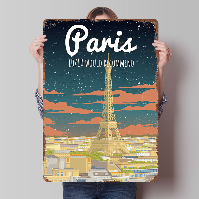 ป้ายโลหะวินเทจแบบกำหนดเองลายหอ - Retro Gaming Paris บทวิจารณ์และราคา