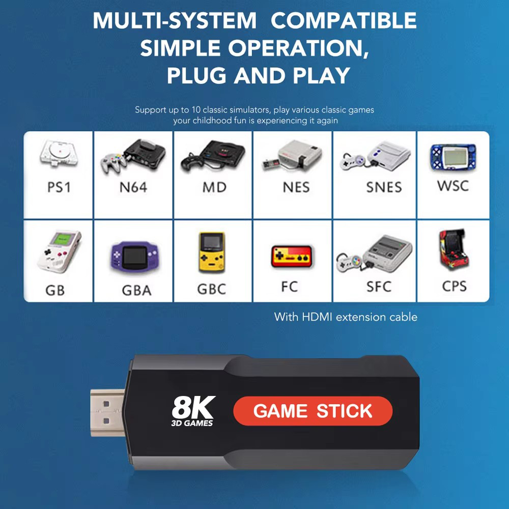 X2 เกมสติ๊ก HD 4K 8K 3D คอนโซล - Retro Gaming Theme บทวิจารณ์และราคา