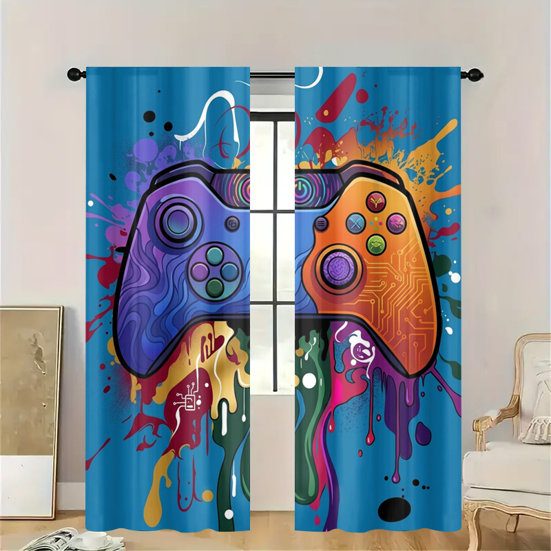 ม่านตกแต่งห้องสไตล์เรโทร ลายวิ - Background Retro Gaming บทวิจารณ์และราคา