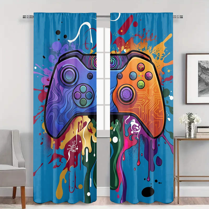ม่านตกแต่งห้องสไตล์เรโทร ลายวิ - Background Retro Gaming บทวิจารณ์และราคา