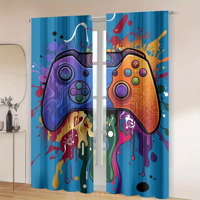 ม่านตกแต่งห้องสไตล์เรโทร ลายวิ - Background Retro Gaming บทวิจารณ์และราคา