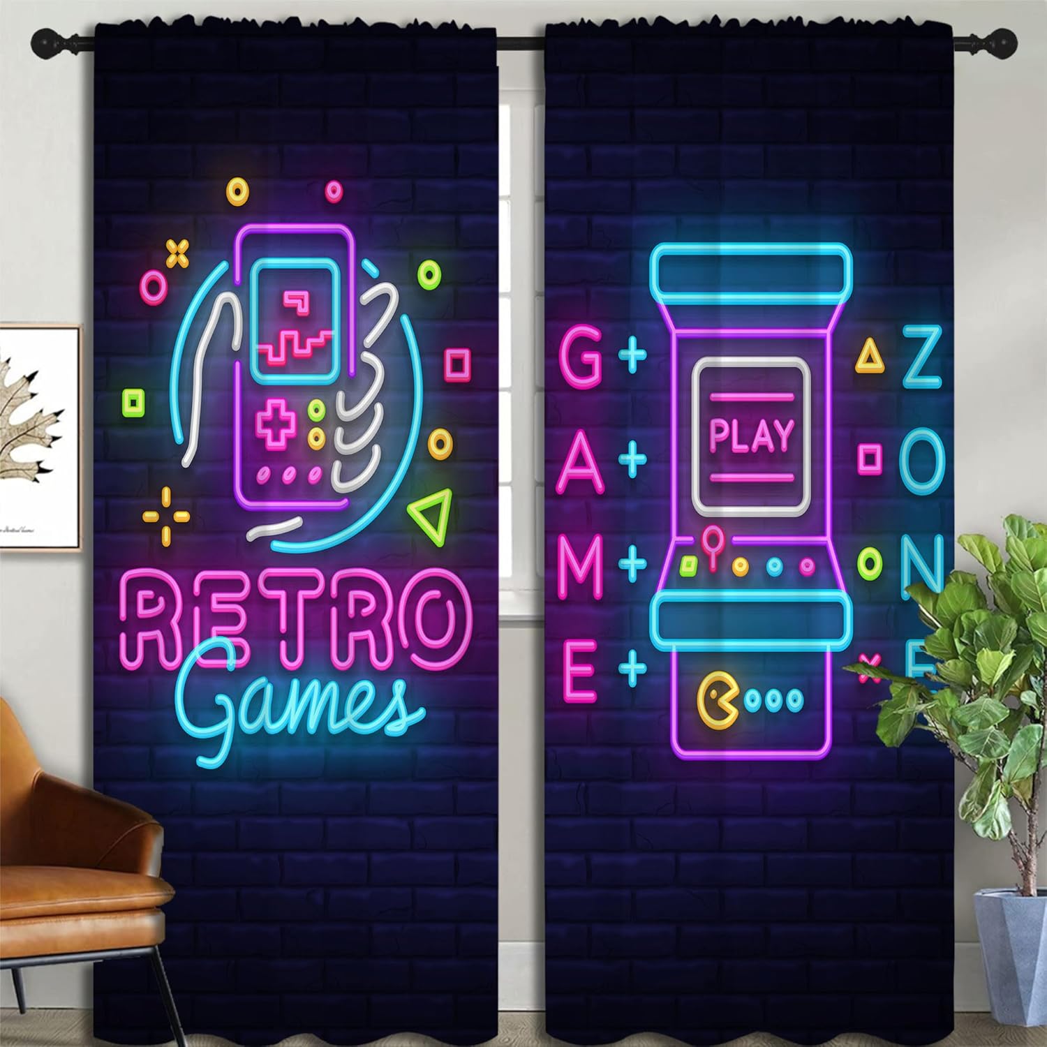ผ้าม่านกันแสงลายเกมอาร์ตเรโทรแ - Background Retro Gaming บทวิจารณ์และราคา
