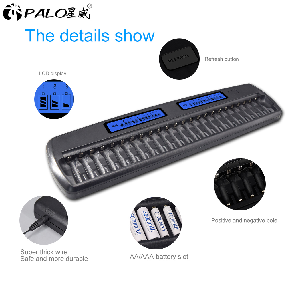 Palo 24/36/48สล็อต1.2V LCD อัจ - Rechargeable Battery Aa บทวิจารณ์และราคา